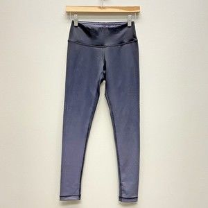 Vina Ombre Leggings Size XS Midrise Laser Cut Diamond Pattern Black‎ Gray $98